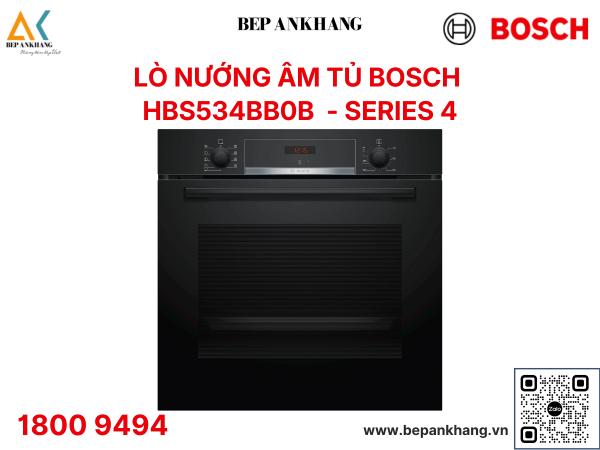Lò Nướng âm tủ Bosch HBS534BB0B - serie 4 - Sản Xuất: Ba Lan 